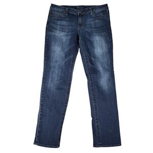 Kut from the Kloth Jeans Women 12 (Fits 34x30) Straight Leg Catherine Dark Wash